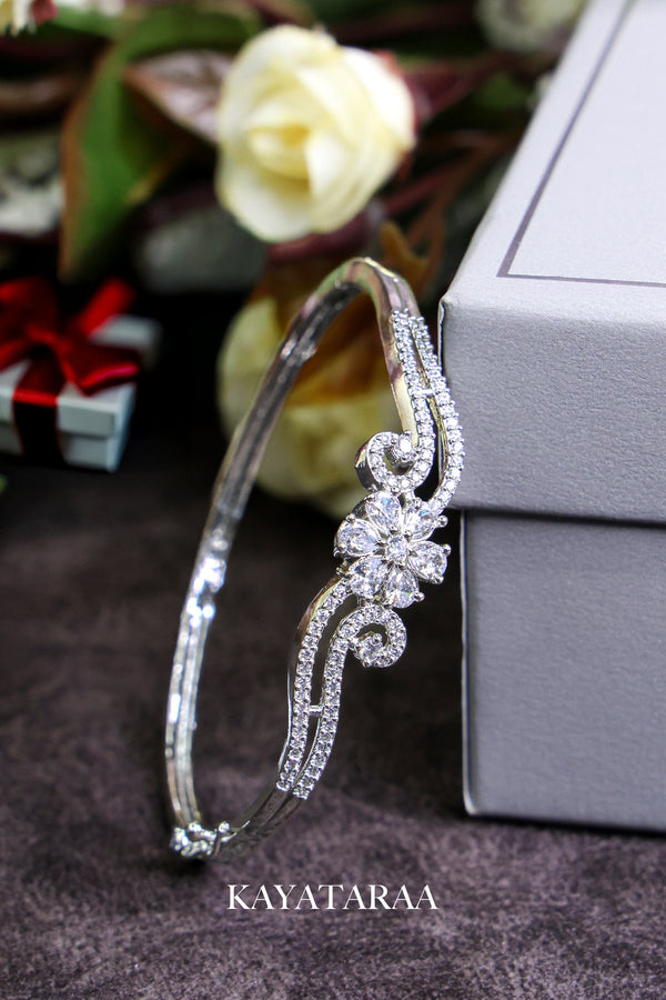 Silver Floral Vine Bracelet