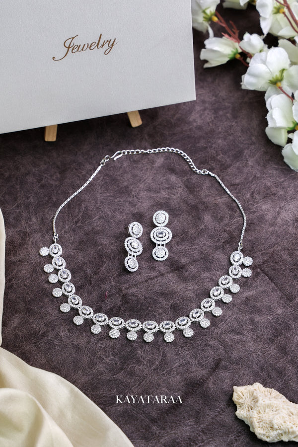 Classic Round CZ Necklace Set