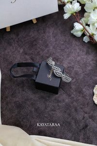 Crystal Leaf Twin-Band Bracelet