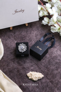 Pear Solitaire Halo Ring