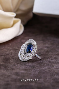 Sapphire Peacock Statement Ring