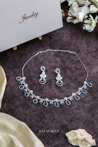 Royal Sapphire Drop Necklace Set