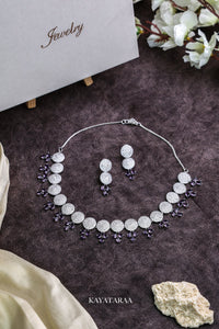 Lilac Drop Pavé Necklace Set
