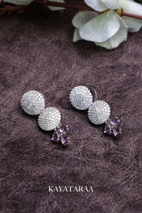 Lilac Drop Pavé Necklace Set