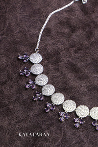 Lilac Drop Pavé Necklace Set
