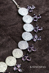 Lilac Drop Pavé Necklace Set