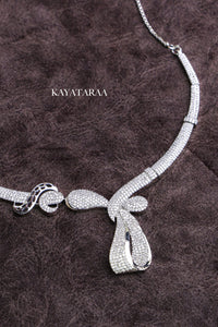 Ribbon Bow Statement Necklace Set