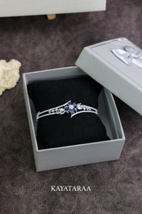 Sapphire Bloom Silver Bracelet