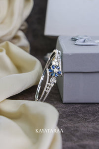 Sapphire Bloom Silver Bracelet