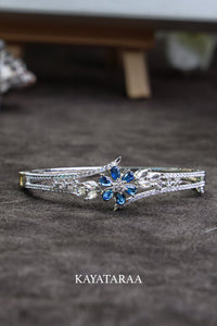 Sapphire Bloom Silver Bracelet