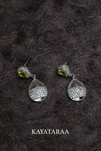 Yellow Topaz Fan Necklace Set