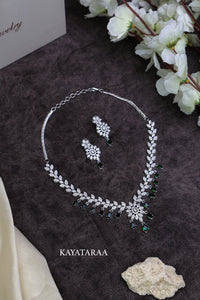 Emerald Drop Marquise Necklace Set