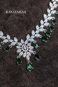 Emerald Drop Marquise Necklace Set