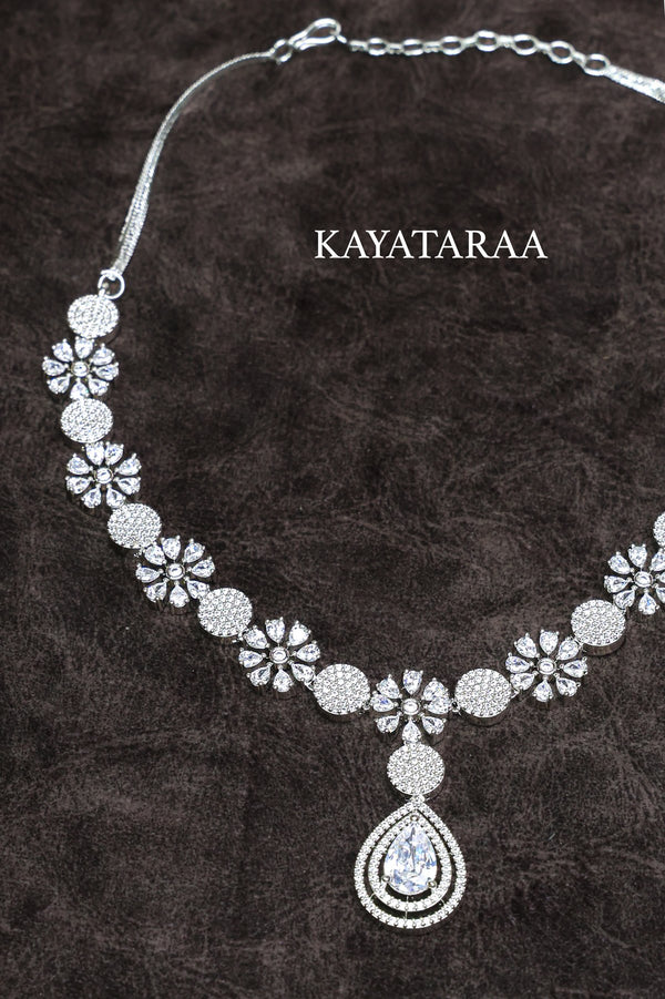 Pavé Bloom Teardrop Earrings