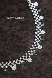 Lattice Drop Emerald Earrings