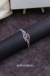 Ruby Trio Scrollwork Bracelet