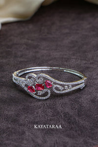 Ruby Trio Scrollwork Bracelet