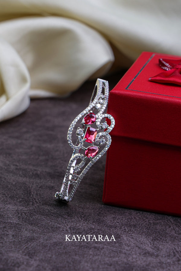 Ruby Trio Scrollwork Bracelet