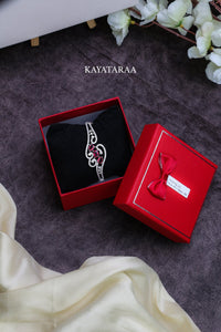 Ruby Trio Scrollwork Bracelet