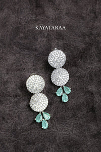 Turquoise Disc Drop Necklace Set
