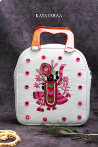 Shrinathji Resin-Handle Top Bag