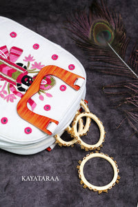 Shrinathji Resin-Handle Top Bag