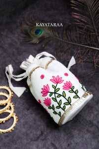 Lotus Garden Potli Bag