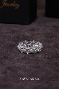 Marquise Eternity Silver Band Ring