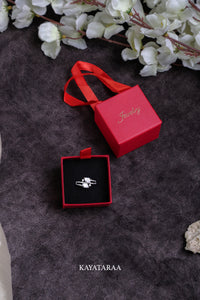 Pear Cluster Silver Statement Ring