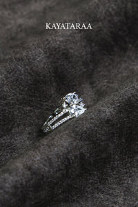 Pear Cluster Silver Statement Ring