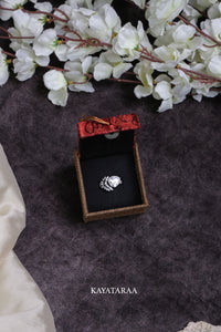 Marquise Cluster Cocktail Silver Ring